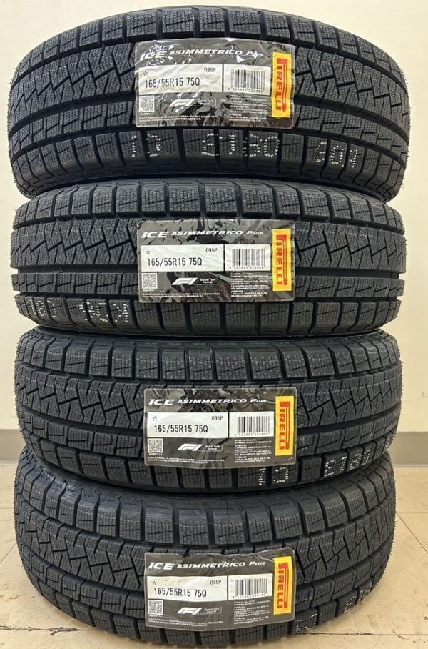 2023年新品4本セット 165/55R15 75Q スタッドレス ICE ASIMMETRICO PLUS(WP016)165/55/15 165 55 15 N-BOX 軽自動車_画像1