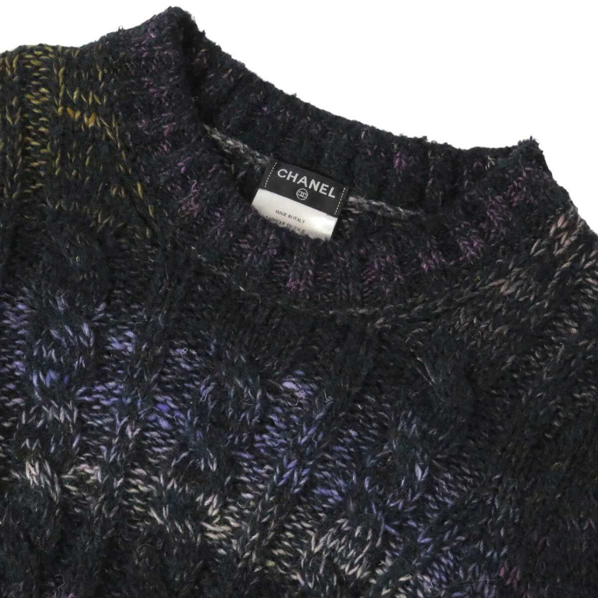 シャネル ココマーク カシミヤ ミックス ニット P42102K03228 レディース グリーン CHANEL 中古 【アパレル・小物】_画像3