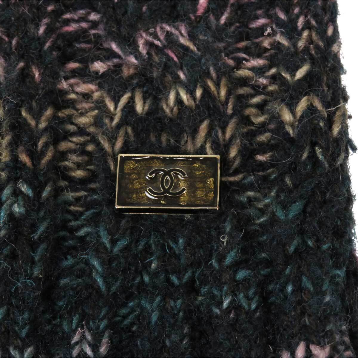 シャネル ココマーク カシミヤ ミックス ニット P42102K03228 レディース グリーン CHANEL 中古 【アパレル・小物】_画像4