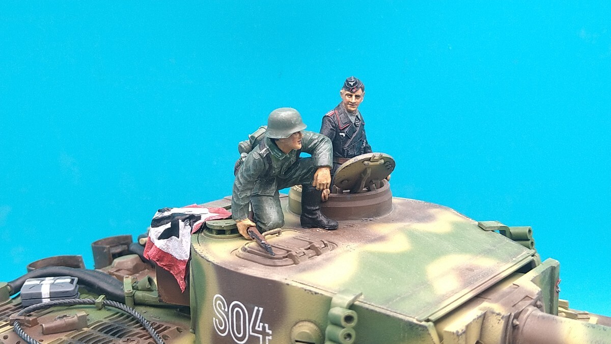 旧キットタミヤ1/35ドイツ　タイガー1完成品_画像7