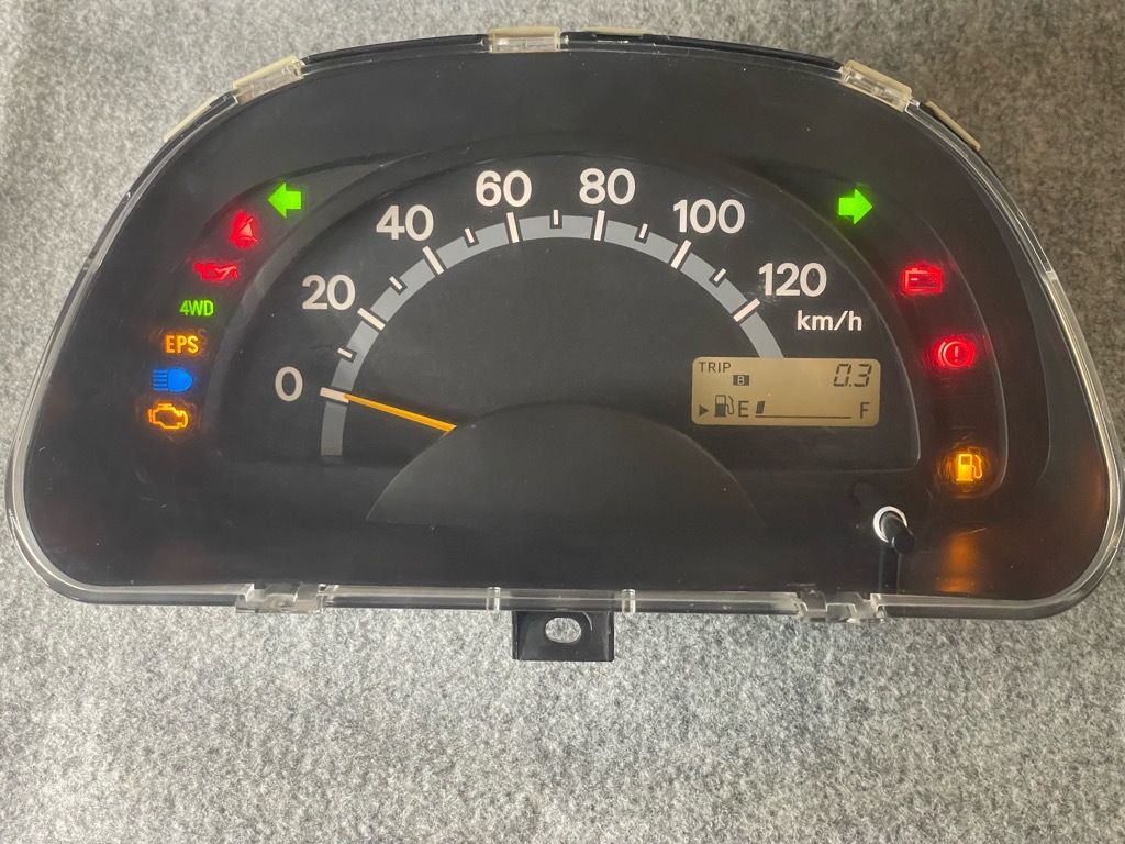 43完全送料無料! 走行72190キロ 下取り必須 修理済品 キャリィ34100-67H00 67H03 H01 H02 LE-DA63T スクラム LE-DG63T 前期 メーターASSY_画像7