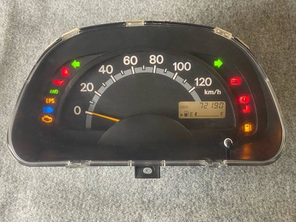 43完全送料無料! 走行72190キロ 下取り必須 修理済品 キャリィ34100-67H00 67H03 H01 H02 LE-DA63T スクラム LE-DG63T 前期 メーターASSY_画像8