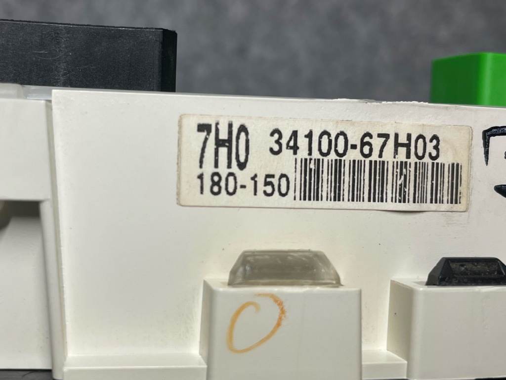 43完全送料無料! 走行72190キロ 下取り必須 修理済品 キャリィ34100-67H00 67H03 H01 H02 LE-DA63T スクラム LE-DG63T 前期 メーターASSY_画像10