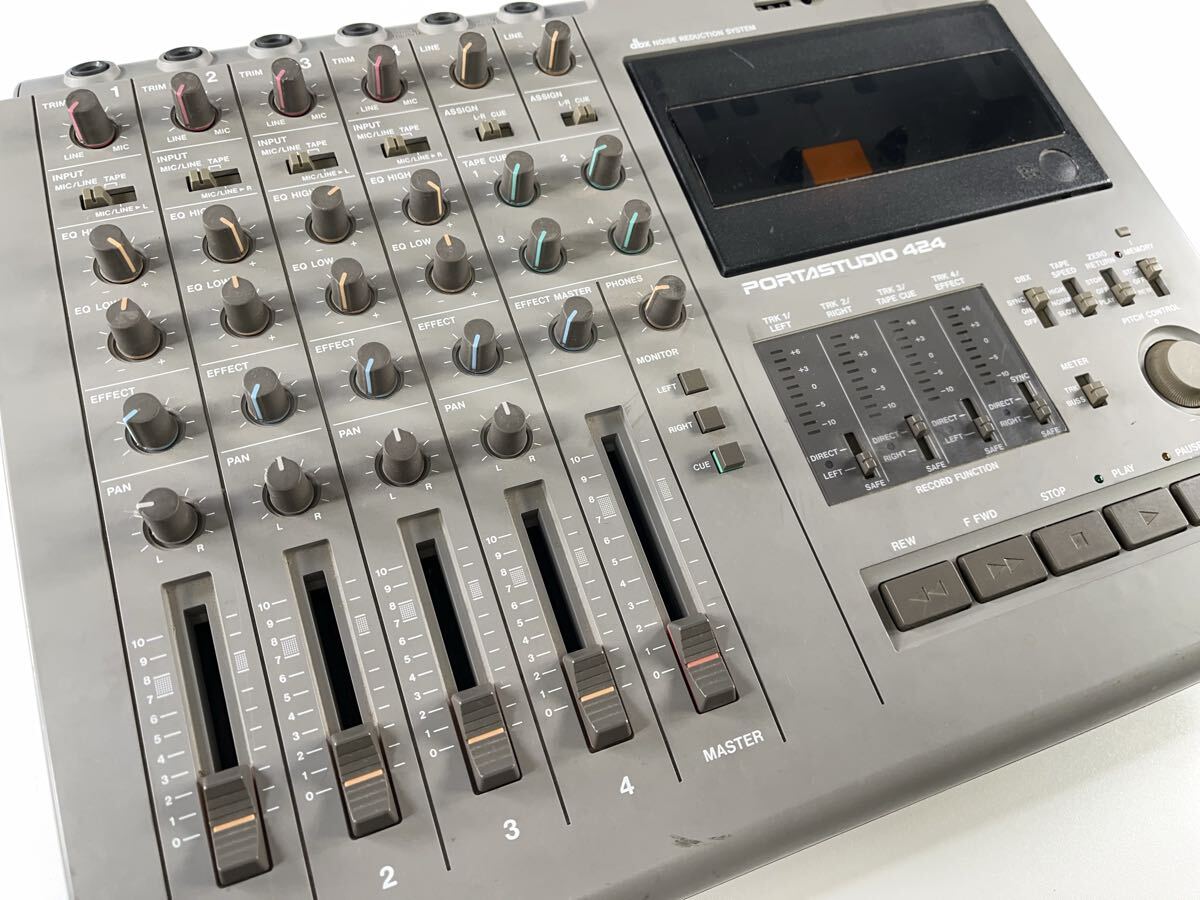 ★希少 TASCAM タスカム PORTASTUDIO 424 カセットMTR マルチトラックレコーダー ヴィンテージ アナログ録音 音楽制作 ジャンク品 管理O403_画像9