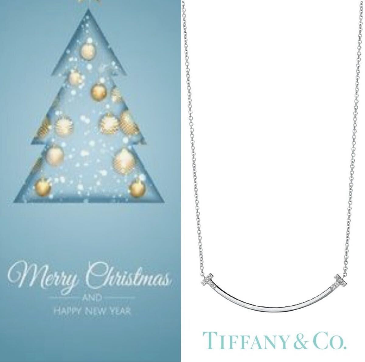 ☆TIFFANY☆￥34万 未使用 ☆ スマイル ダイヤ＆18Kホワイトゴールドペンダント_画像1
