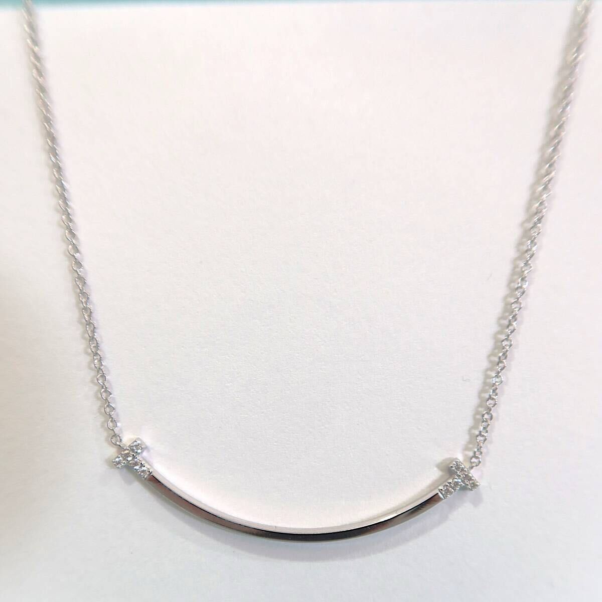 ☆TIFFANY☆￥34万 未使用 ☆ スマイル ダイヤ＆18Kホワイトゴールドペンダント_画像7