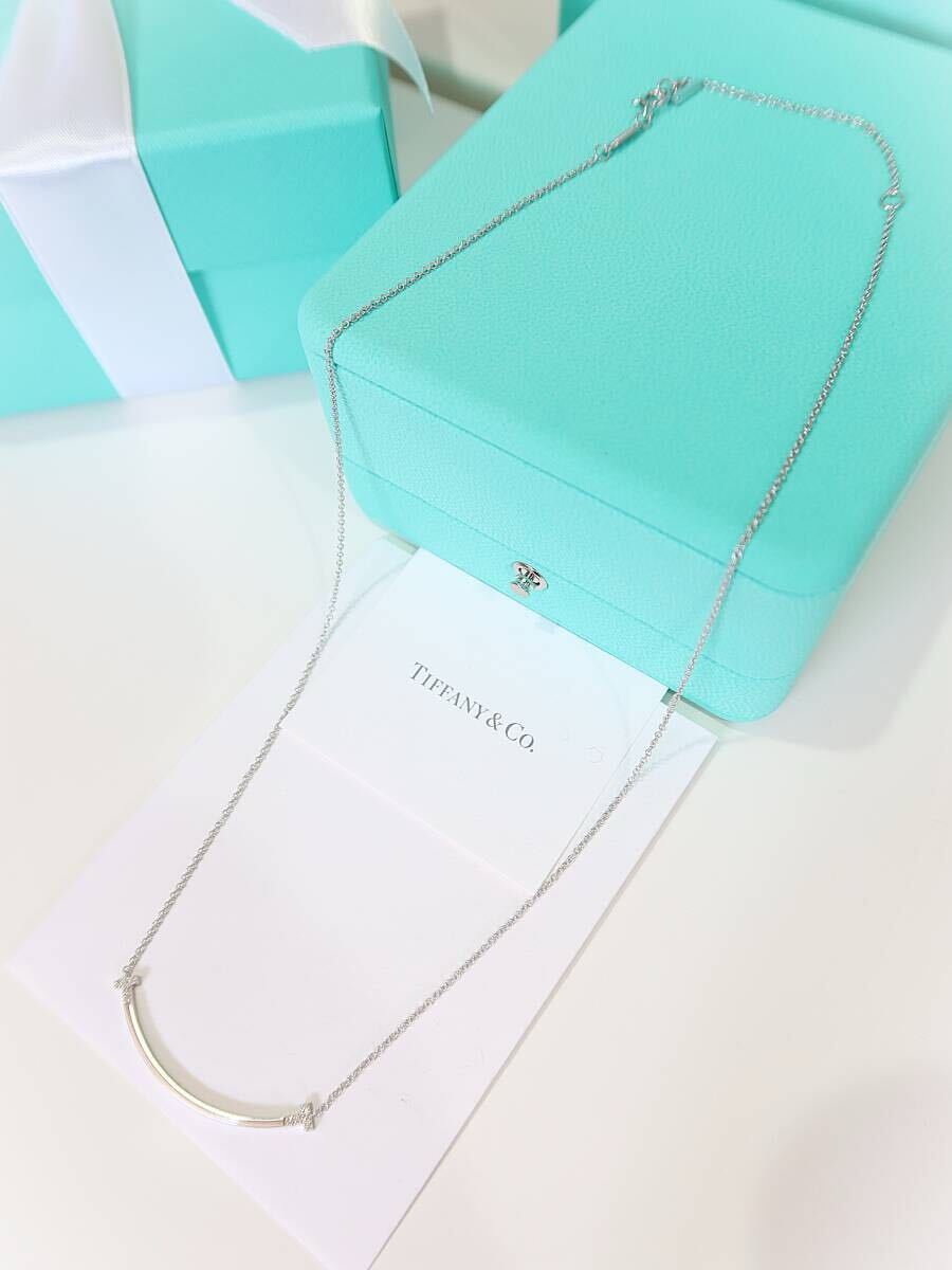 ☆TIFFANY☆￥34万 未使用 ☆ スマイル ダイヤ＆18Kホワイトゴールドペンダント_画像8
