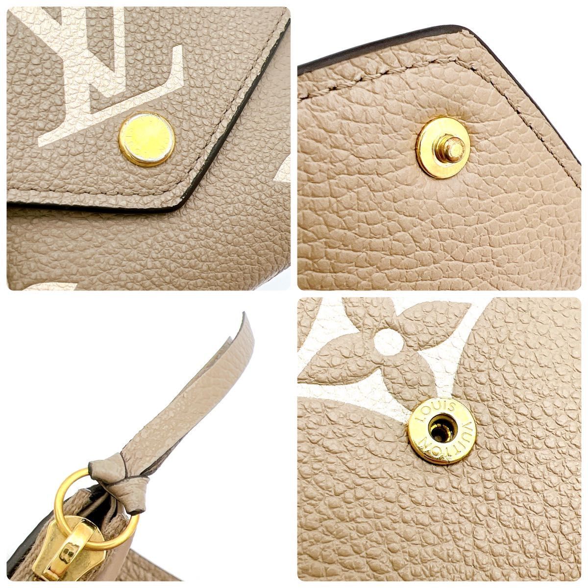 LOUIS VUITTON ルイヴィトン モノグラム アンプラント ポルトフォイユ ヴィクトリーヌ バイカラー ベージュ(トゥルトレール) A618_画像9