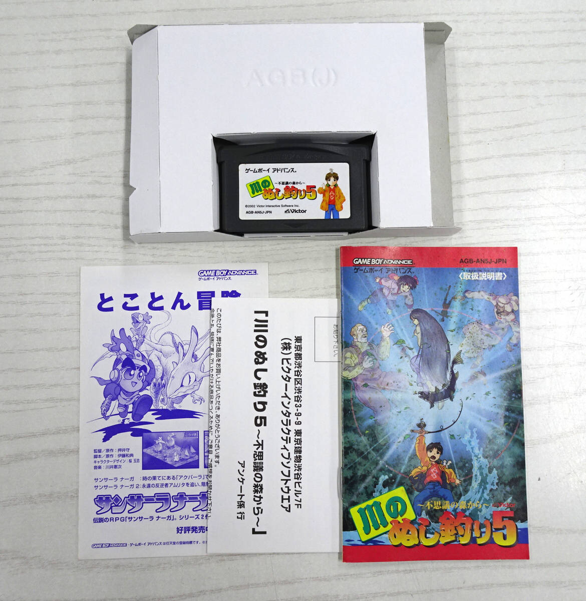  ゲームボーイアドバンス GBA 川のぬし釣り5 ～不思議の森から～ 箱・ハガキつき_画像3