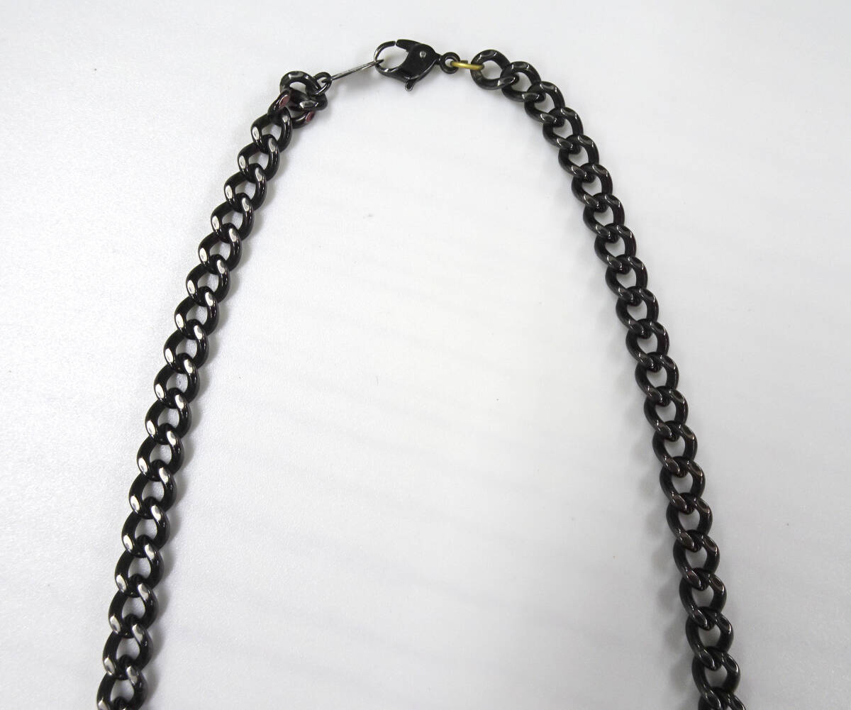 ファイテン チタンチェーン ネックレス ブレスレット 炭化チタンコーティング加工 2点セット 訳あり_画像2