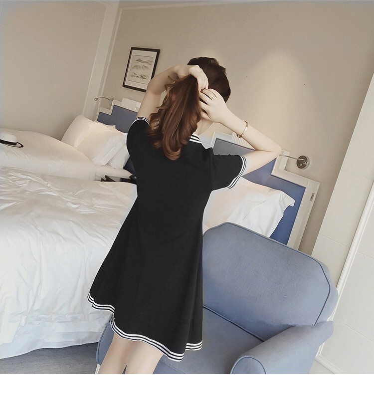 2887 1円スタート 半袖 Vネック ワンピース XL_画像2