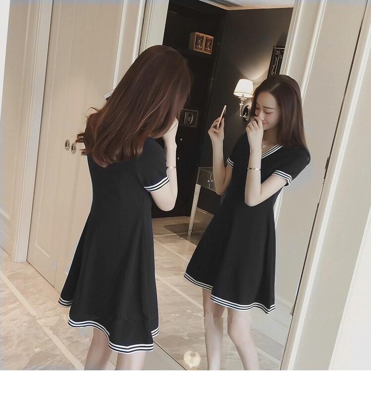 2887 1円スタート 半袖 Vネック ワンピース XL_画像6