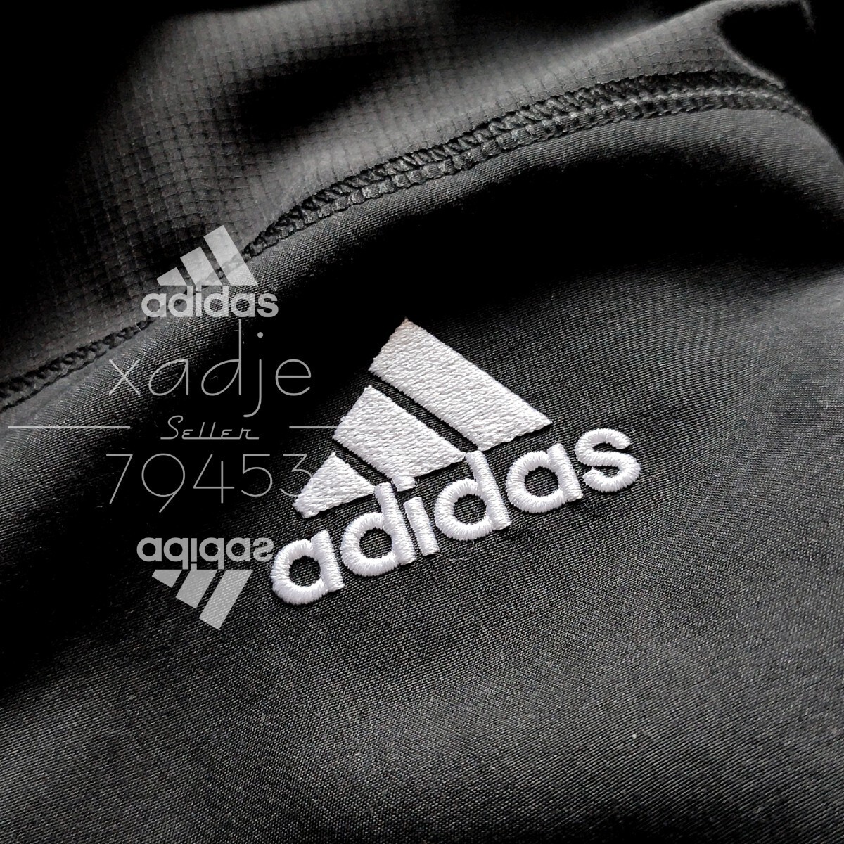 新品 正規品 adidas アディダス 上下セット ウーブン ジャケット パンツ セットアップ 黒 ブラック ロゴ刺繍 裏地メッシュ 定価9900円 XL_画像4