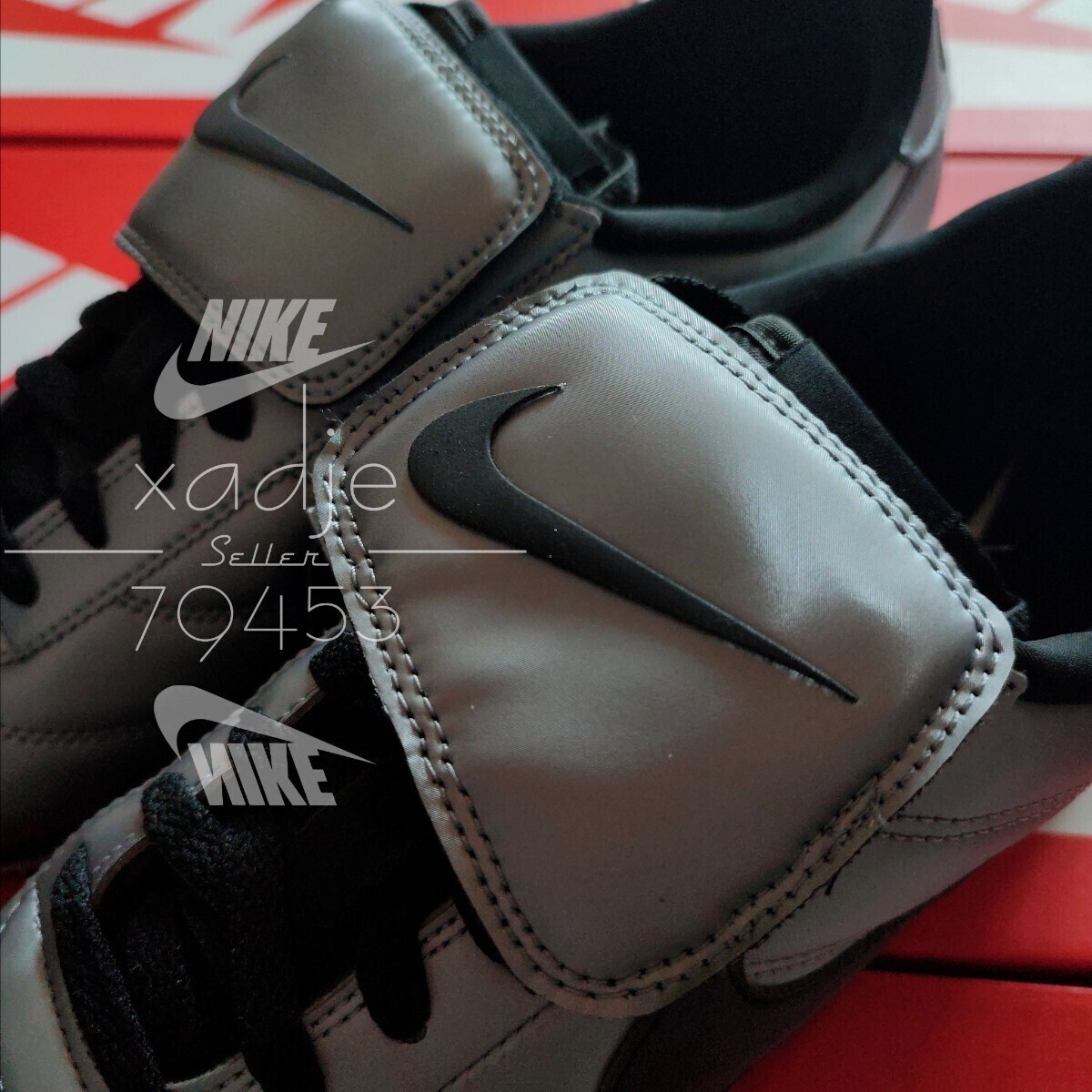 新品 正規品 NIKE ナイキ CORTEZ コルテッツ SE ロングタン 着脱可能 メタリック グレー 黒 ガムソール 定価13530円 28cm US10 箱付き_画像5