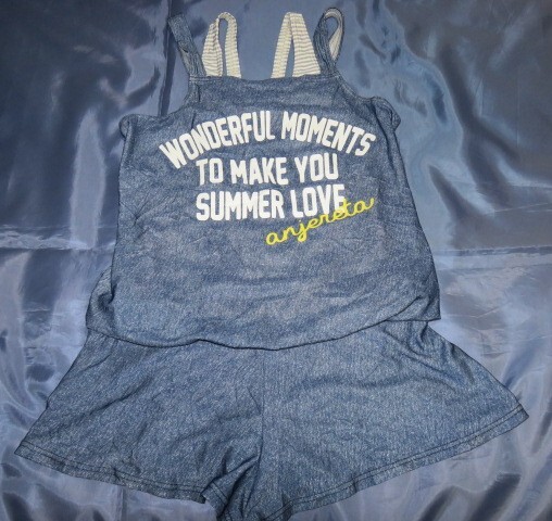 女児水着　160　重ね着風　125_画像1