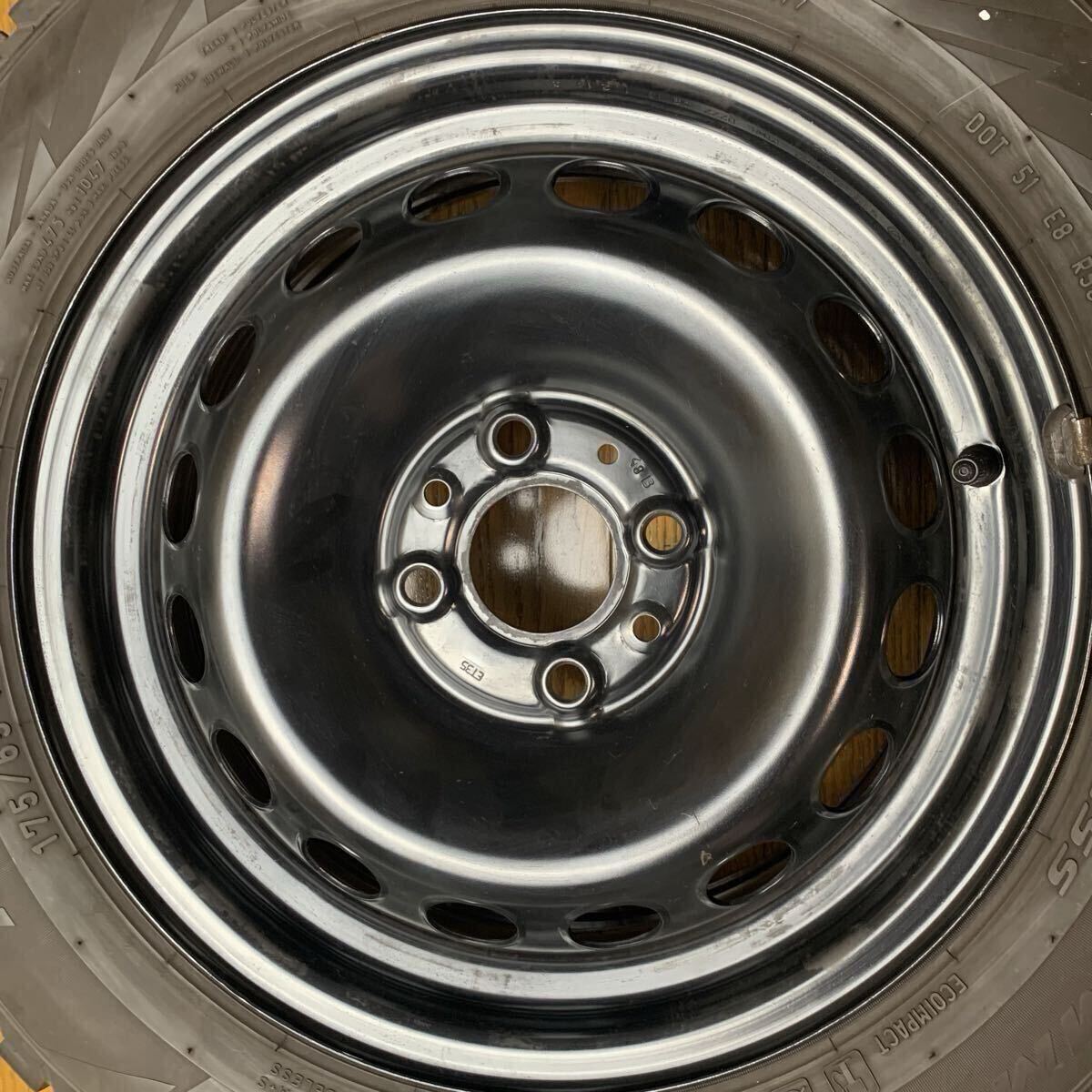 フィアット500 純正 スチールホイール 14インチ スタッドレスタイヤ 175/65R14 PCD98_画像4