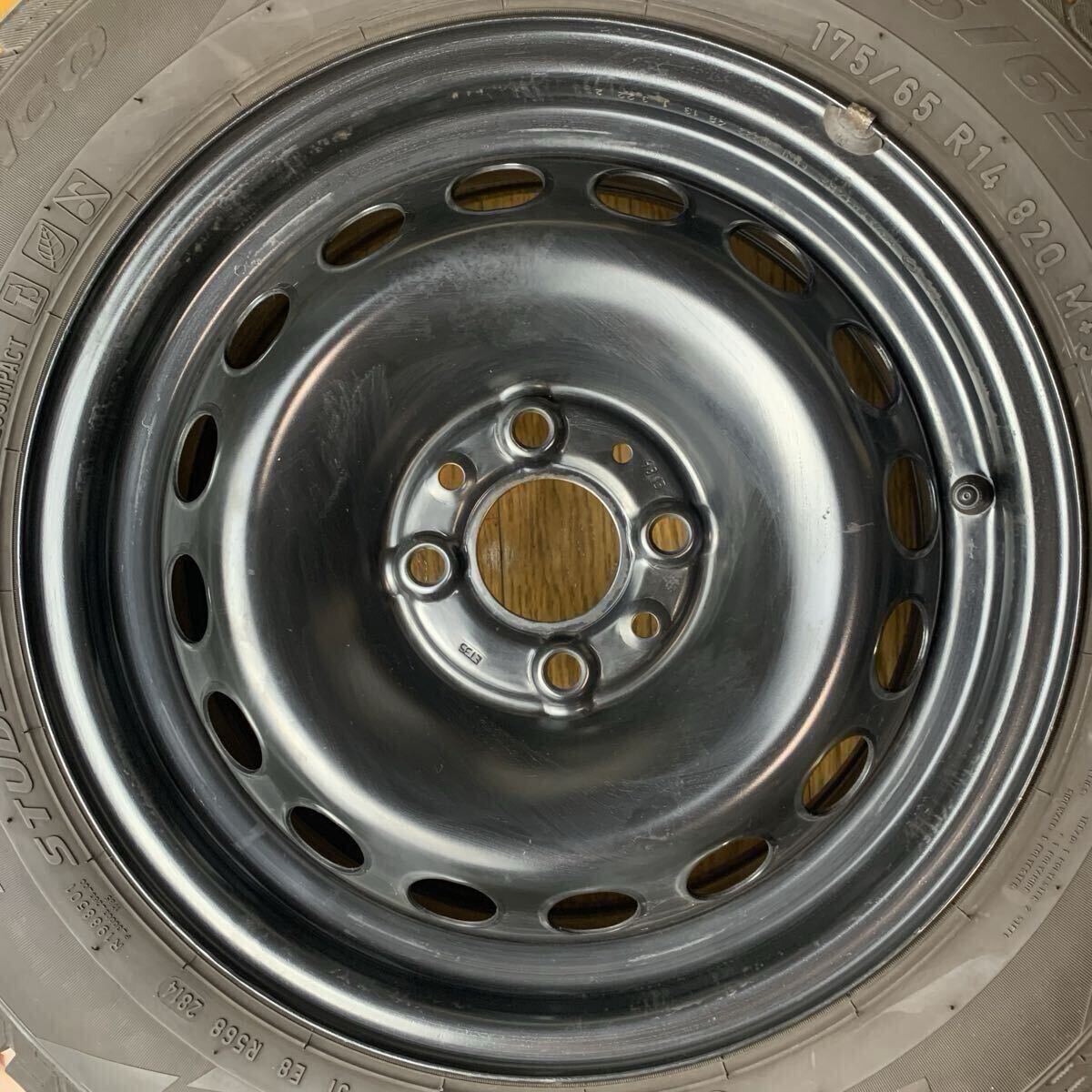 フィアット500 純正 スチールホイール 14インチ スタッドレスタイヤ 175/65R14 PCD98_画像5