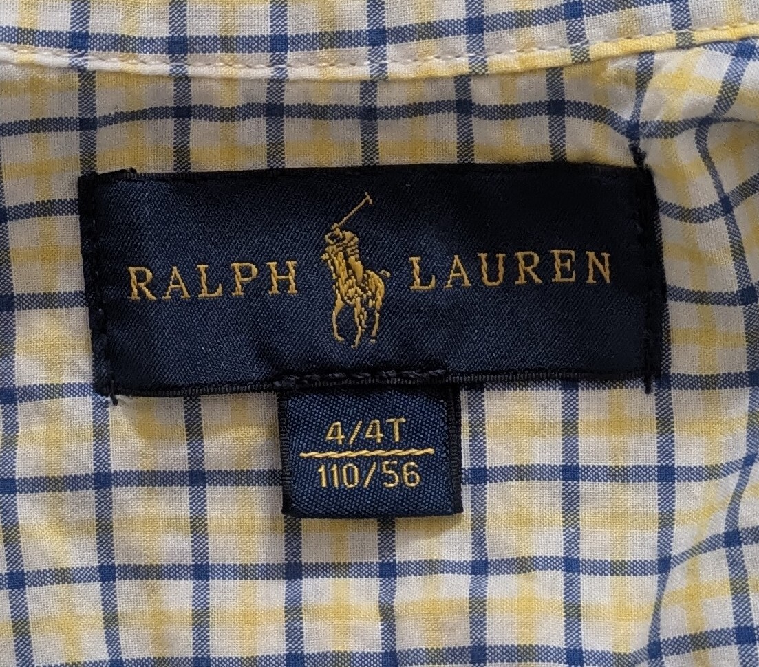 着用少　ラルフローレン　長袖シャツ　サイズ110_画像4