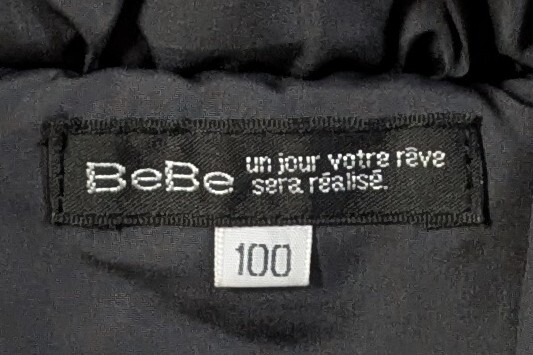 着用少　BeBe　ベベ　中綿入りコート　サイズ100_画像4