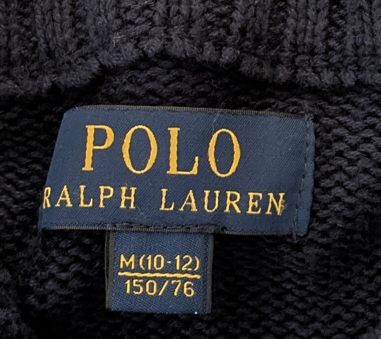 ラルフローレン　ビッグポニー　ジップアップ　ニットカーディガン　サイズ150_画像3