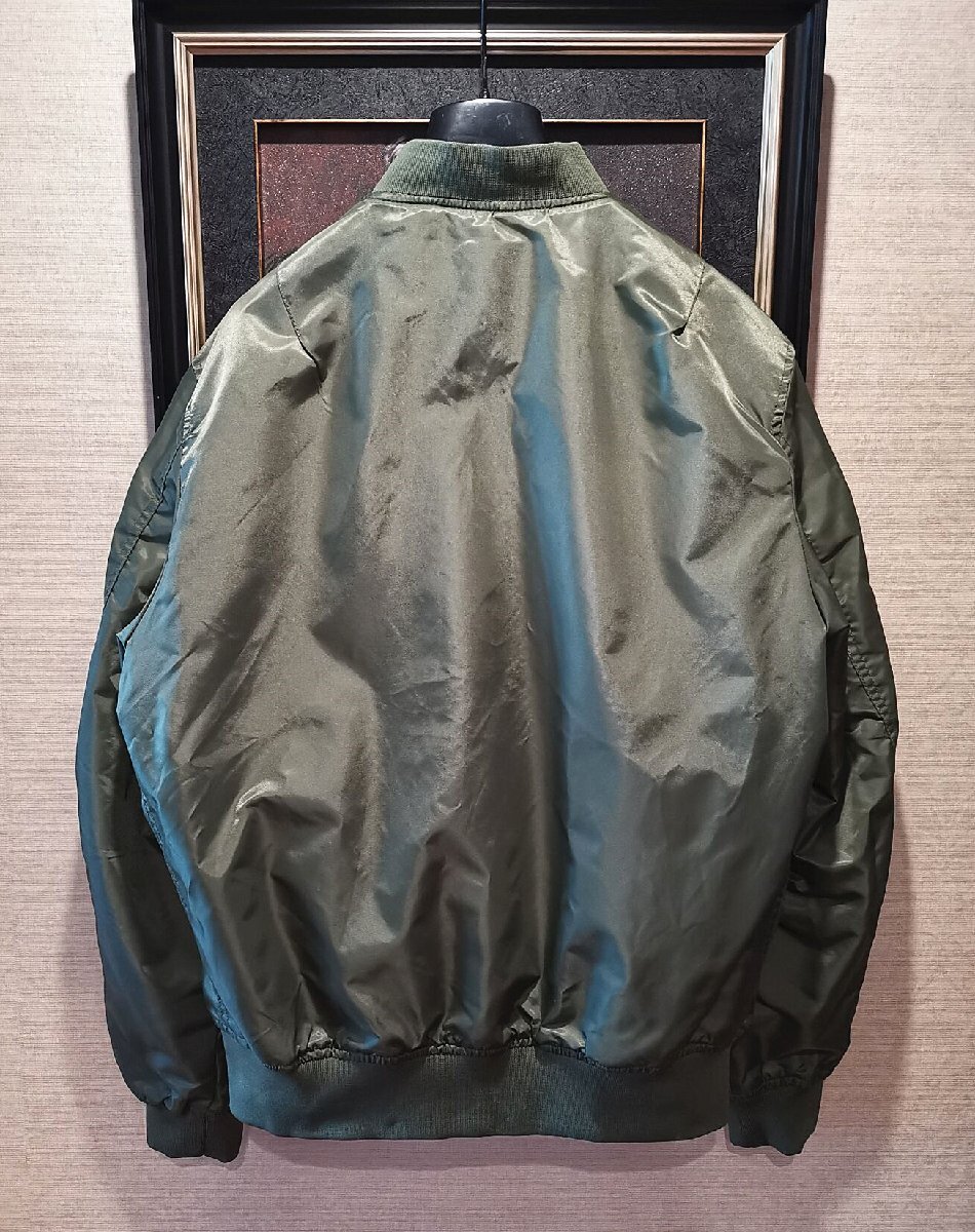 最上級*定価9万◆イタリア・ローマ発*ROBERT CAVANI/ロベルトカバーニ・TOPGUN復刻・豪華ワッペン・MA-1/ジャケット/L・春夏用/薄手_画像7