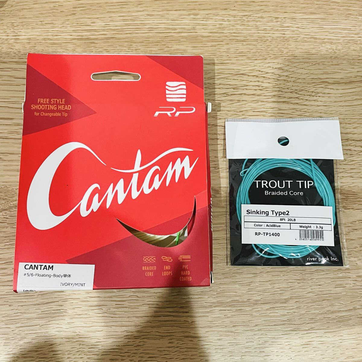 未使用保管品 river peak リバーピーク CANTAMカンタム #5/6 フローティングボディー TROUT TIP Braided CoreSinking Type2 フライライン_画像1