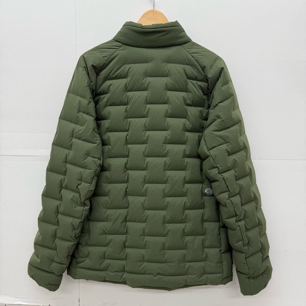 237-BY42) 美品 Mountain Hardwear Stretch Down Jacket サイズM OM9931 マウンテンハードウェア ストレッチ ダウンジャケット グリーン_画像2