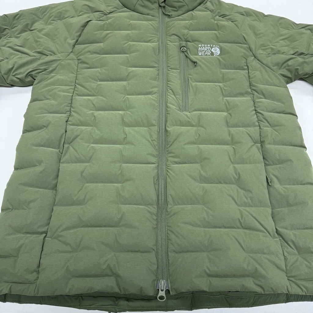 237-BY42) 美品 Mountain Hardwear Stretch Down Jacket サイズM OM9931 マウンテンハードウェア ストレッチ ダウンジャケット グリーン_画像3