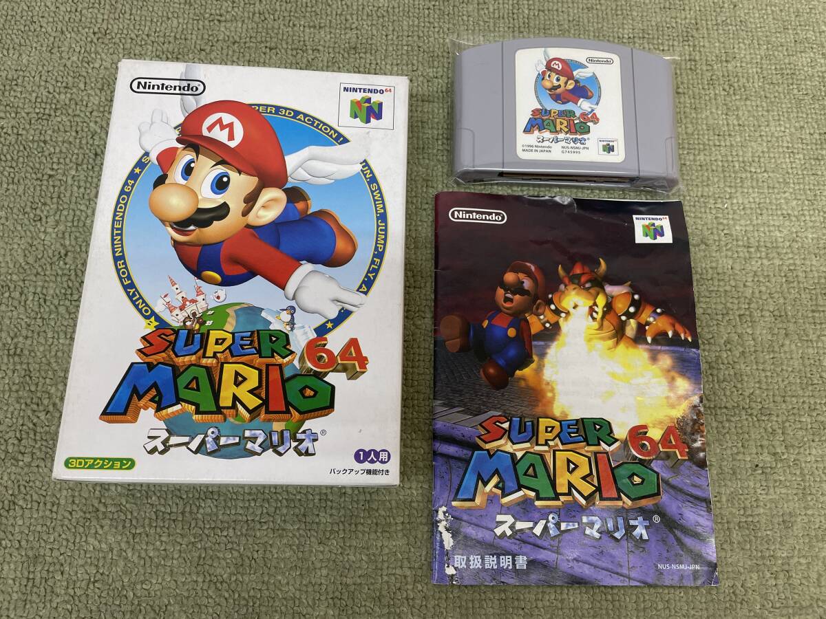 051-A74) 中古品 ニンテンドウ64ソフト スーパーマリオ64 動作OK ①_画像1
