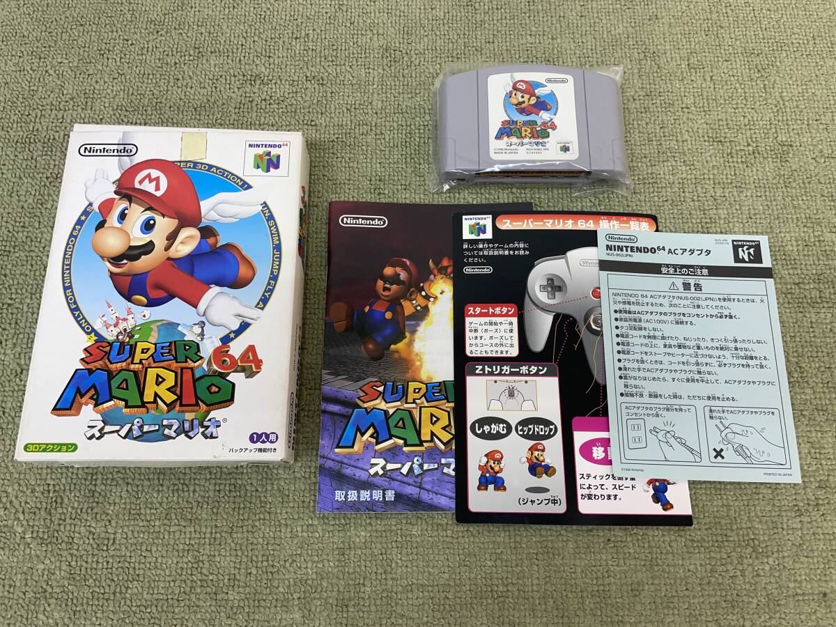 051-A75) 中古品 ニンテンドウ64ソフト スーパーマリオ64 動作OK ②_画像1