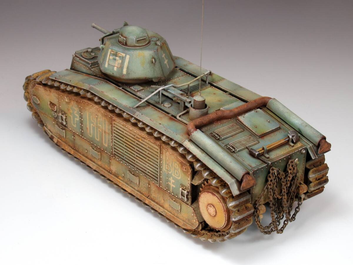 【タミヤ 1/35 Char B1 Bis フランス重戦車 再鹵獲仕様 塗装済完成品 】_画像6