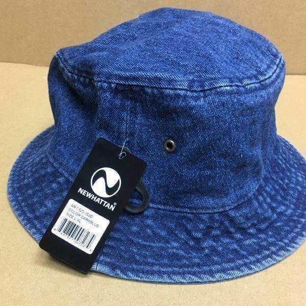 NEWHATTAN デニムハット ダークブルー L/XLサイズ バケットハット バケハ ニューハッタン 帽子 ハット ダークブルーデニム_画像2