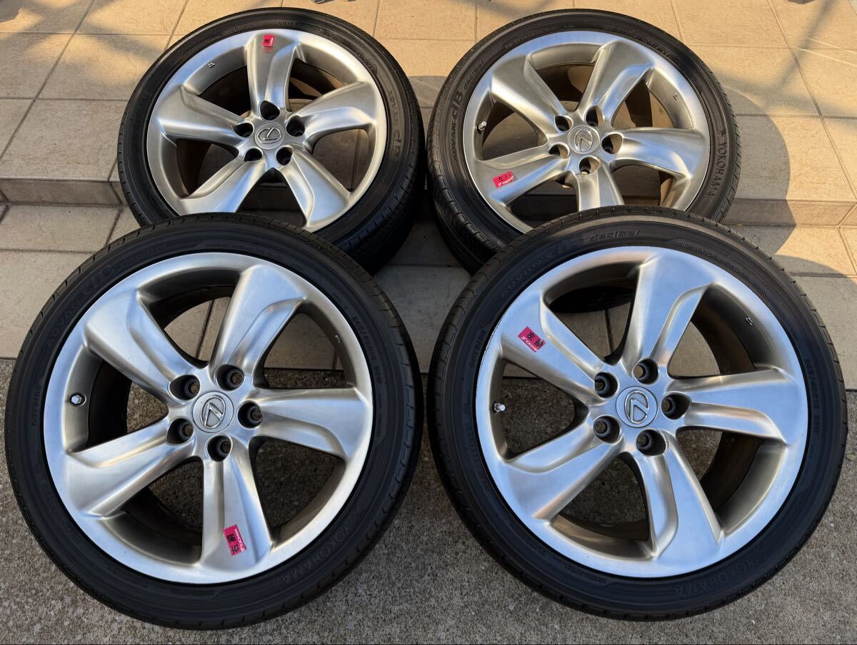 レクサス GS350 純正アルミ ヨコハマ dB 走行少ない バリ山_画像1