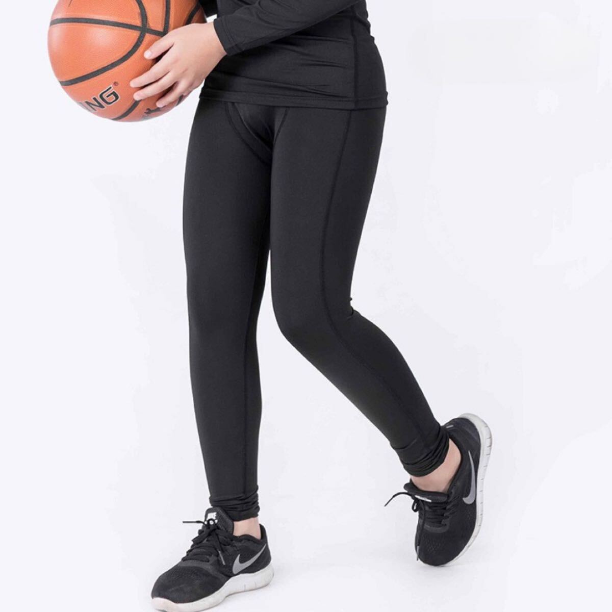 スポーツ スパッツ タイツ コンプレッション アンダーウエア インナー サッカー ジュニア 子供用 140 2枚_画像5