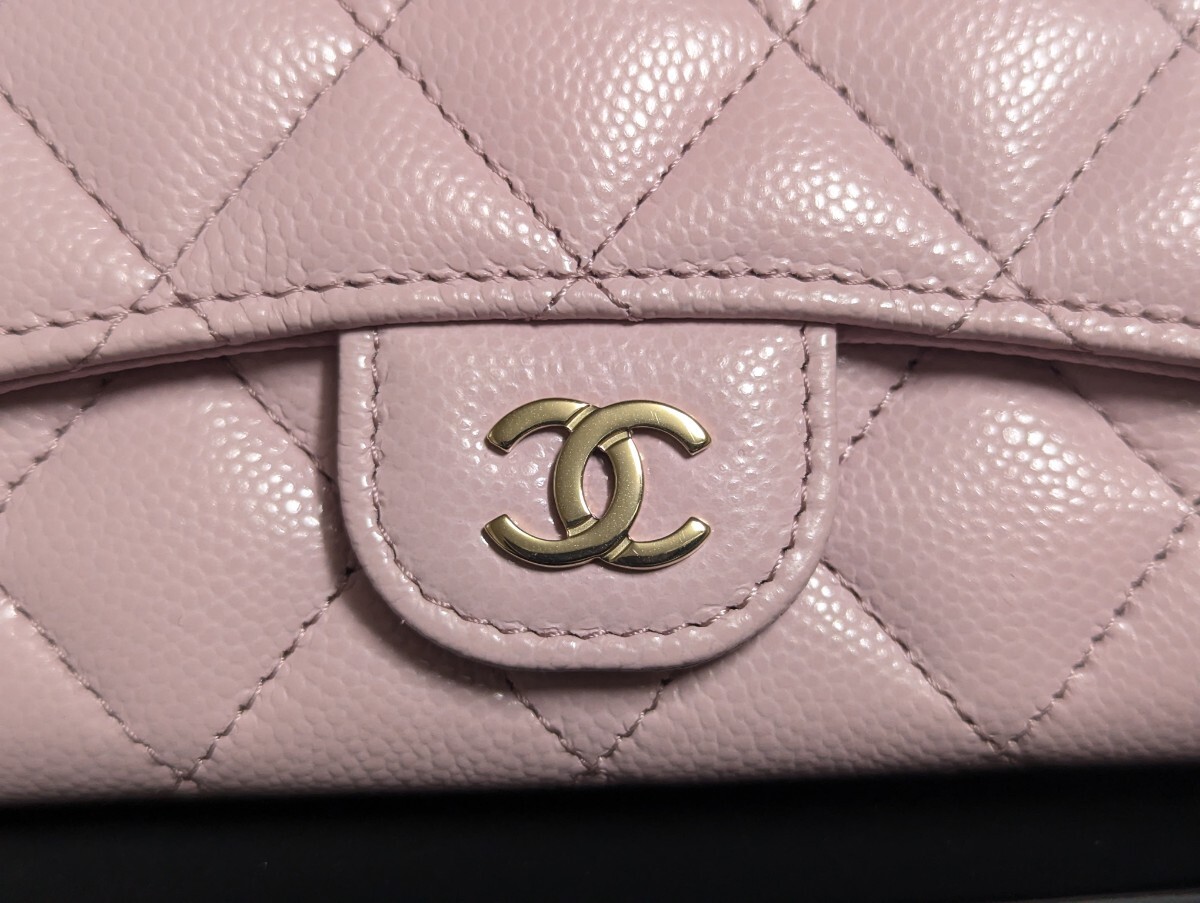 新品未使用 CHANEL シャネル クラシック フラップ マトラッセ ミニウォレット コインケース カードケース ライトピンク_画像10