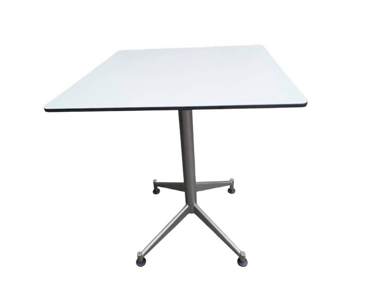 【美品】lapalma ラパルマ セルツ スクエアテーブル W600 D600 H720 ホワイト オフィス 店舗 テーブル ⑥_画像1