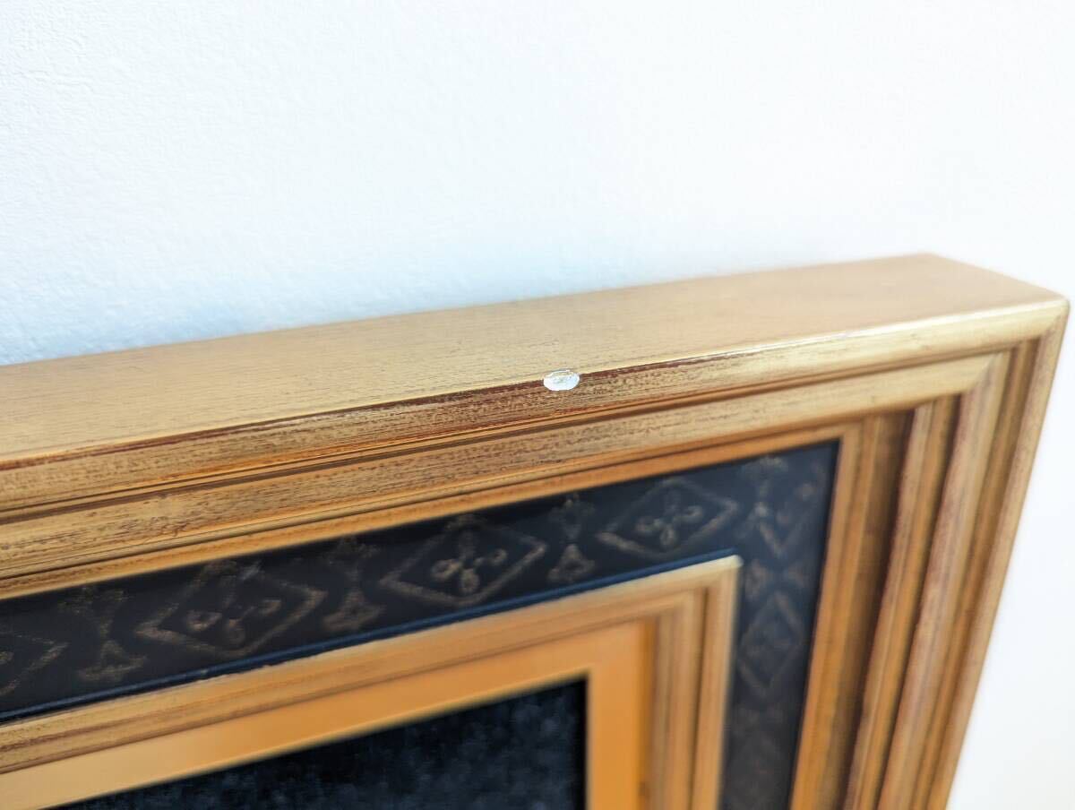 【美品★額入り高級ペルシャ手織り絨毯】タブリーズ産 馬絵 手織り 鑑定書有 タクテジャムシッド工房 ウール&シルク_画像5