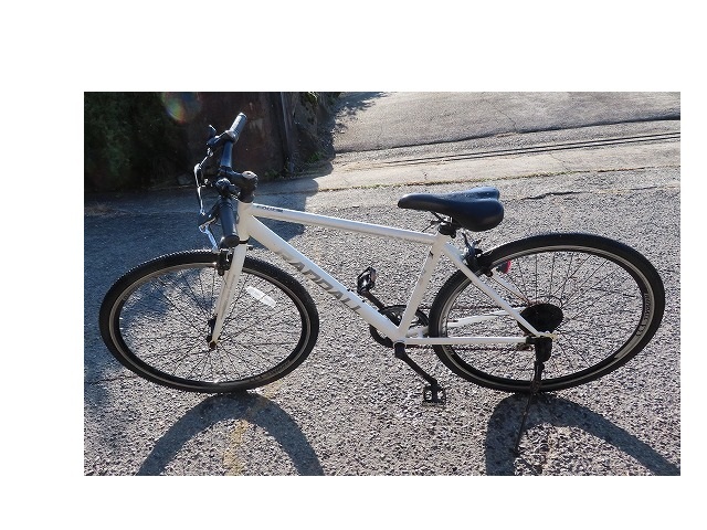 U☆RANPALL 700×33C 6段変速ギア クロスバイク 白 ◎ギア切り替え走行可_画像1