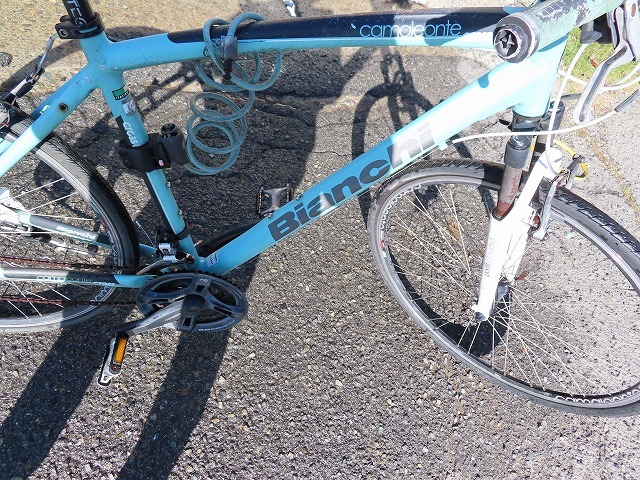 Z☆Bianchi ビアンキ cross camaleonte アルミフレーム 700×32C 3×8 24段変速ギア_画像10