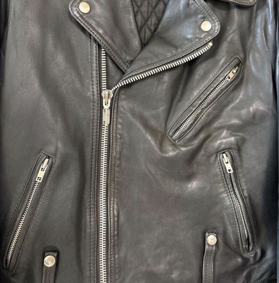80s Harley Davidson Double Riders Jacket 本革 ライダース　レザージャケット ダブルライダース　ハーレー_画像3