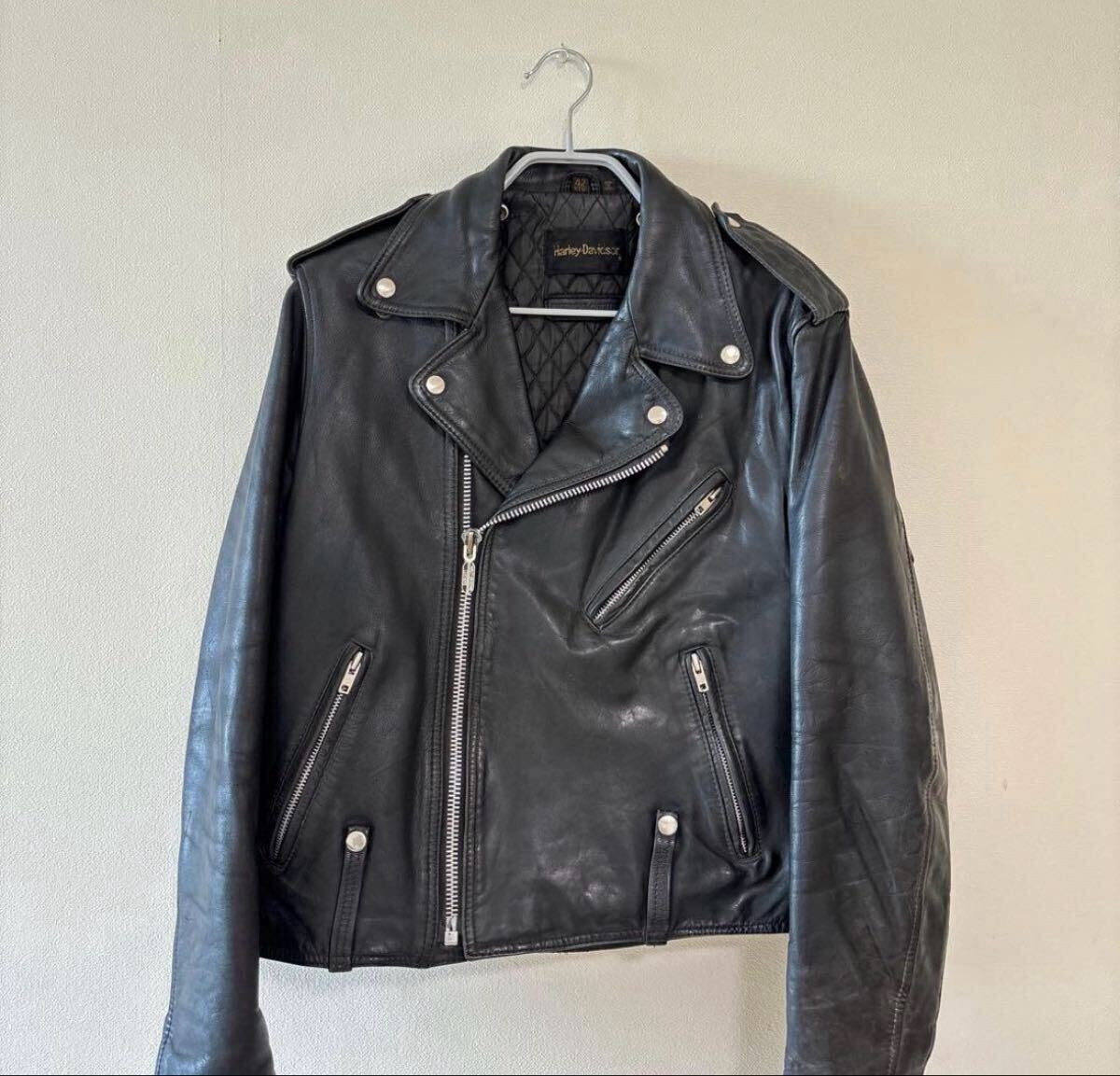 80s Harley Davidson Double Riders Jacket 本革 ライダース　レザージャケット ダブルライダース　ハーレー_画像1