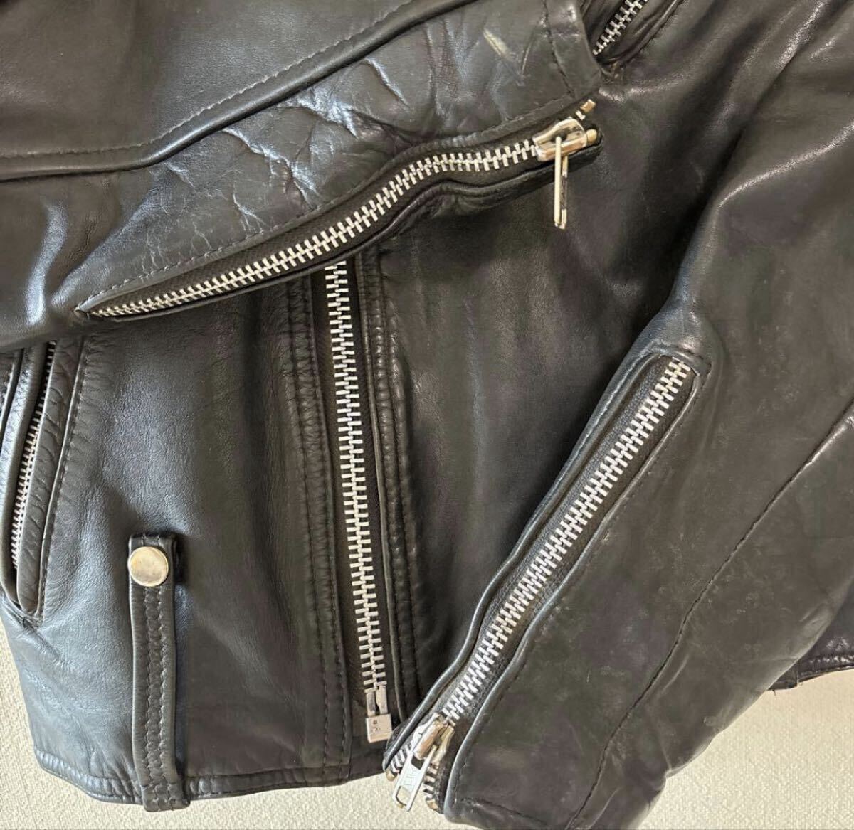 80s Harley Davidson Double Riders Jacket 本革 ライダース　レザージャケット ダブルライダース　ハーレー_画像4