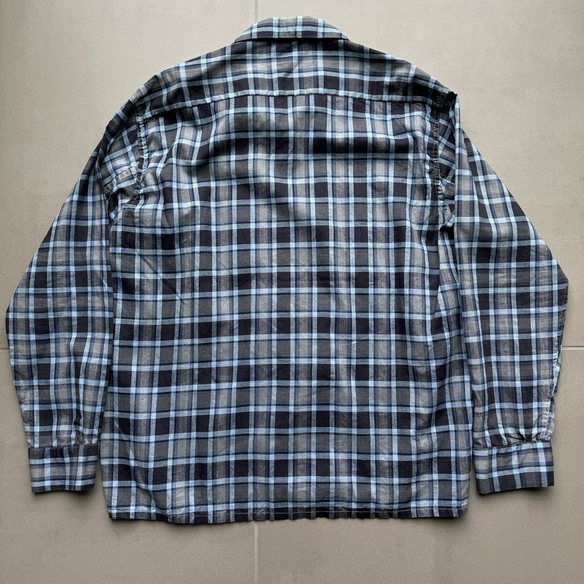 50s 60s penny's 開襟　コットン　シャツ　Lサイズ　デッドストック　 ビンテージ_画像2