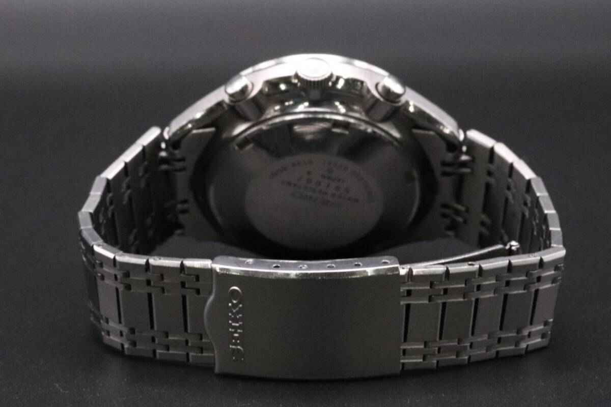 1円 セイコー クロノグラフ 逆パンダ 6138-8001 自動巻 腕時計 23石 デイデイト メンズ 稼働 純正ブレス SEIKO A21365_画像8
