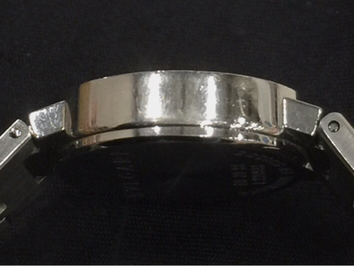 BVLGARI ブルガリブルガリ デイト クォーツ 腕時計 BB23SS レディース ブラック文字盤 純正ブレス 未稼働品_画像6