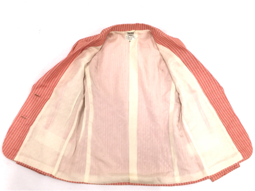 セリーヌ サイズ 38 ストライプ柄 ジャケット レディース リネン × コットン アウター CELINE_画像5