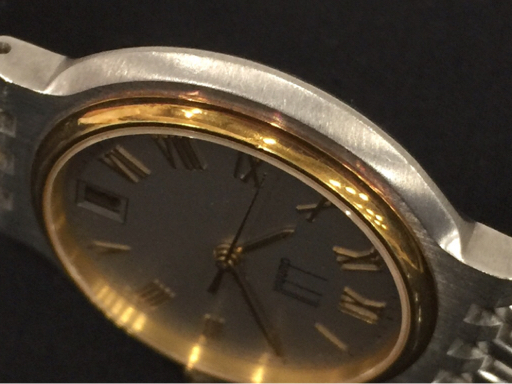 ダンヒル エリート 2ロウ デイト クォーツ 腕時計 ボーイズサイズ シルバーカラー文字盤 純正ブレス DUNHILL_画像6