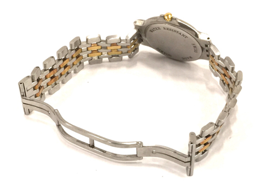 ダンヒル エリート 2ロウ デイト クォーツ 腕時計 ボーイズサイズ シルバーカラー文字盤 純正ブレス DUNHILL_画像9