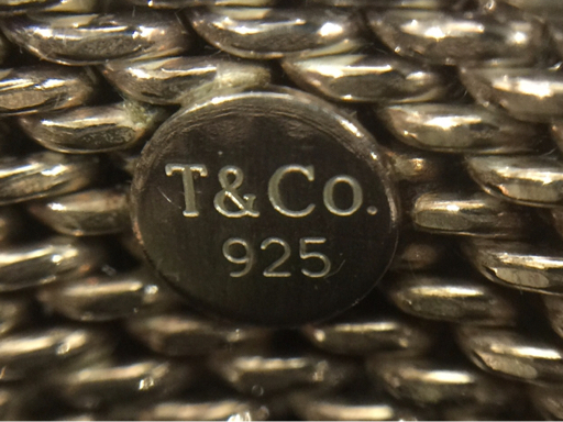 1円 ティファニー サマセット メッシュ リング 指輪 11号 シルバー 925 重量約8.6g アクセサリー 保存箱付き A22235_画像6