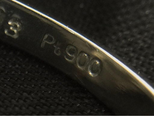 1円 真珠 パール 直径約1cm リング 指輪 8号 0.13ct Pt900 プラチナ 重量約8.1g レディース アクセサリー A22211_画像7